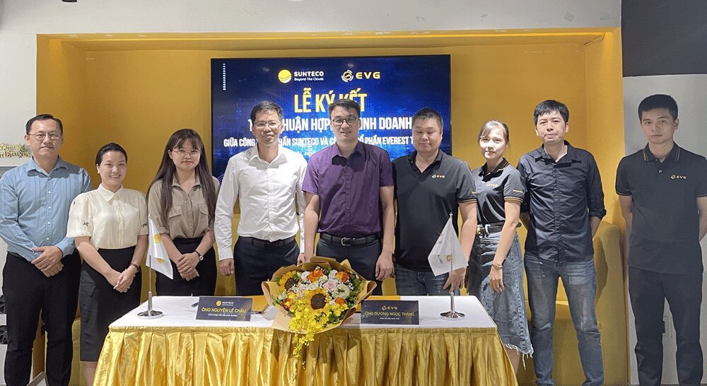 Lễ ký kết thỏa thuận hợp tác giữa SUNTECO và EVG diễn ra thành công tốt đẹp.